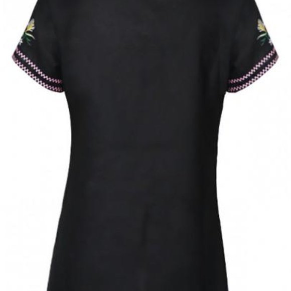 New Boho Floral Embroidered Blouse - Picture 4 of 4